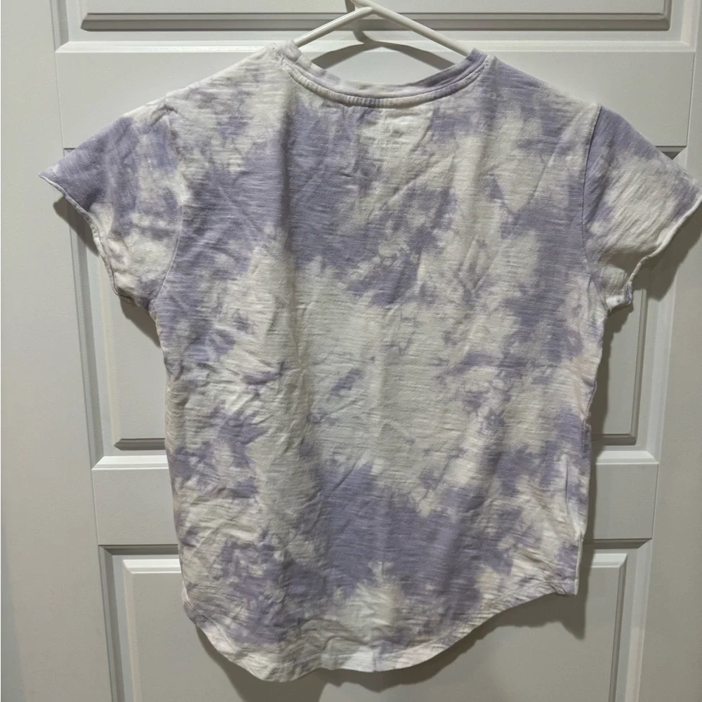 Zella Lavender and White Tie-Dye Tee